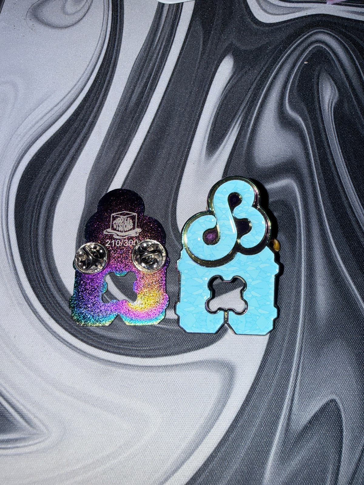 Puddled Visions X Ice Cold Freshies DB Bread Tag Enamel Hatpin